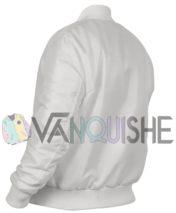 F1 The Movie 2025 Damson Idris White Bomber Jacket left back