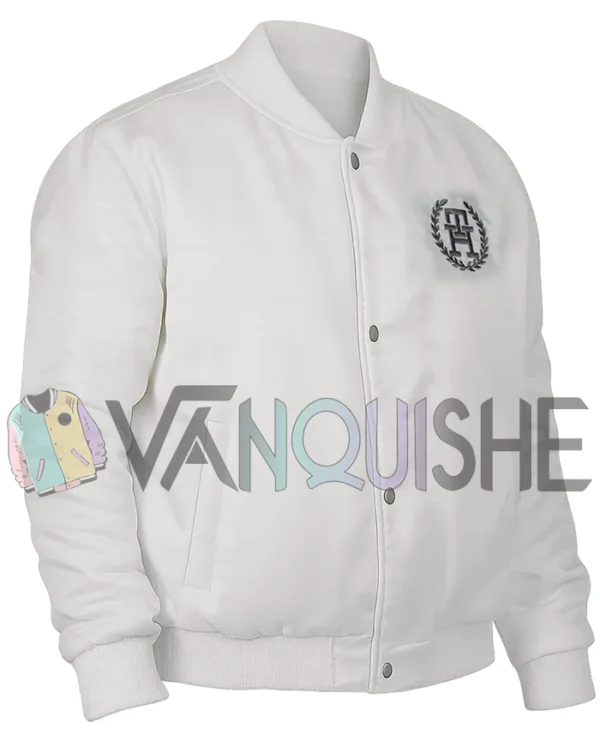 F1 The Movie 2025 Damson Idris White Bomber Jacket right