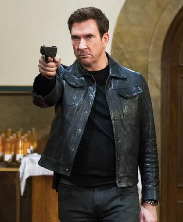 FBI Most Wanted S06 Dylan McDermott Black Leather Jacket Side