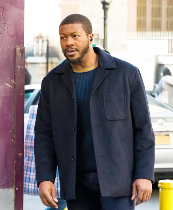 FBI Most Wanted S06 Edwin Hodge Blue Wool Jacket