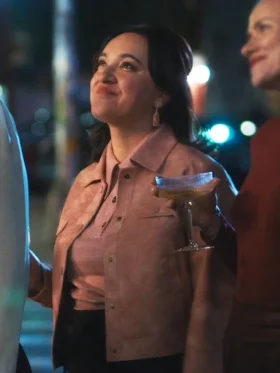 FBI Most Wanted S06 Hana Gibson Pink Suede Jacket Front