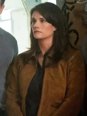 FBI S07 Missy Peregrym Brown Suede Leather Jacket