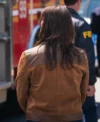 FBI S07 Missy Peregrym Brown Suede Jacket Front