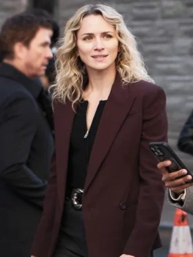 FBI Most Wanted S06 Shantel VanSanten Maroon Blazer Side