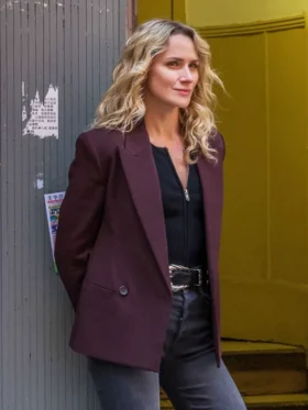 FBI Most Wanted S06 Shantel VanSanten Maroon Blazer Front