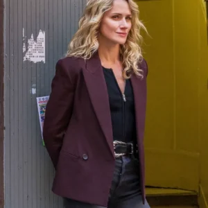 FBI Most Wanted S06 Shantel VanSanten Maroon Blazer Front