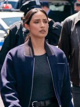 FBI S07 Emily Alabi Blue Bomber Jacket