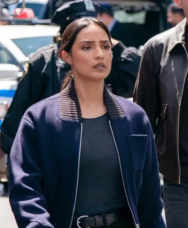 FBI S07 Emily Alabi Blue Bomber Jacket