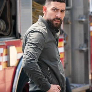 FBI S07 Zeeko Zaki Grey Bomber Jacket