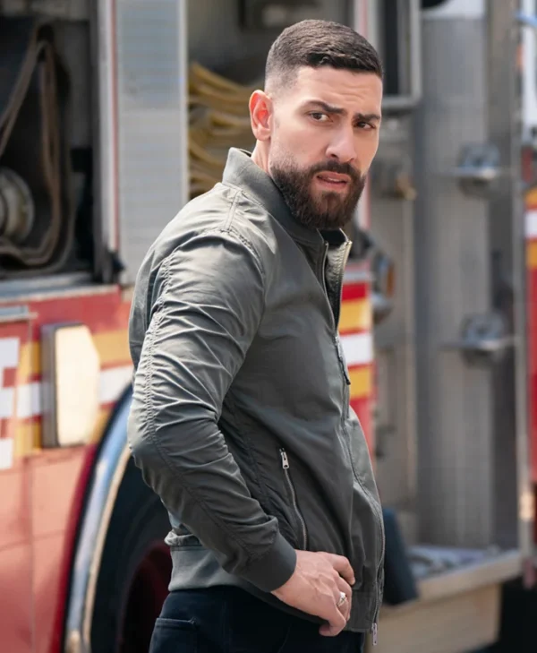 FBI S07 Zeeko Zaki Grey Bomber Jacket