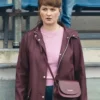 Football Parents S01 Eva van Gessel Purple Coat Side