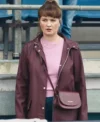 Football Parents S01 Eva van Gessel Purple Coat Side