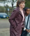 Football Parents S01 Eva van Gessel Purple Coat