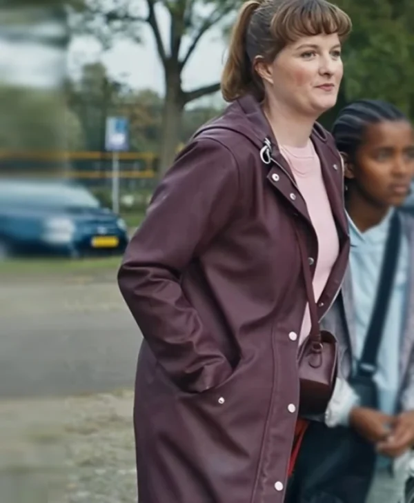 Football Parents S01 Eva van Gessel Purple Coat
