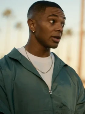 Forever S01 Xavier Mills Green Track Jacket Back