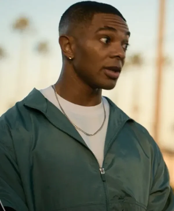 Forever S01 Xavier Mills Green Track Jacket Back