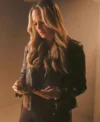 Found S02 Danielle Savre Black Leather Jacket Side