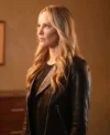 Found S02 Danielle Savre Black Leather Jacket Back