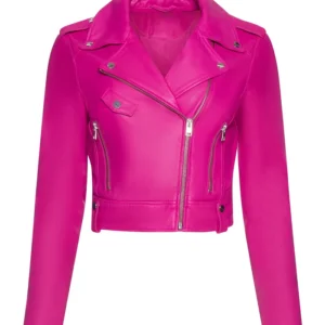 Found S02 Gabrielle Walsh Pink Leather Jacket