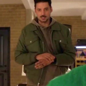 Found S02 Karan Oberoi Green Bomber Cotton Jacket