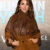 Fountain of Youth 2025 Eiza Gonzalez Brown Coat Side