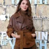 Fountain of Youth 2025 Eiza Gonzalez Brown Coat