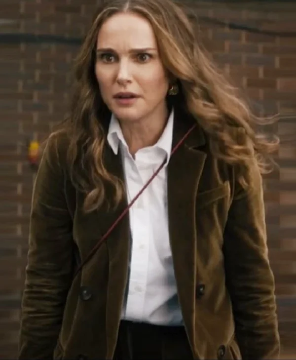 Fountain of Youth 2025 Natalie Portman Brown Velvet Blazer