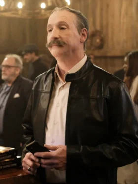 Ghosts S04 Matt Walsh Black Leather Jacket Side