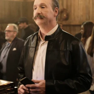 Ghosts S04 Matt Walsh Black Leather Jacket Side