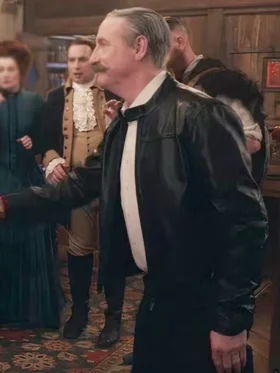 Ghosts S04 Matt Walsh Black Leather Jacket