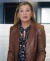 Good American Family S01 Kristine Barnett Leather Blazer