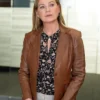 Good American Family S01 Kristine Barnett Leather Blazer Side