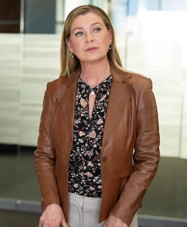 Good American Family S01 Kristine Barnett Leather Blazer Side