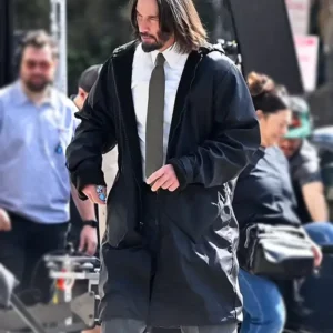 Good Fortune 2025 Keanu Reeves Black Coat