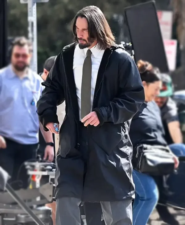 Good Fortune 2025 Keanu Reeves Black Coat