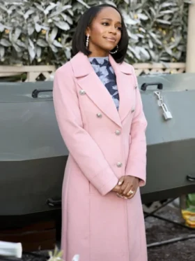 Grosse Pointe Garden Society S01 Catherine Pink Wool Coat