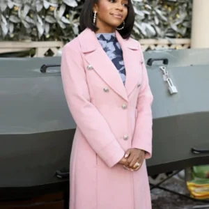 Grosse Pointe Garden Society S01 Catherine Pink Wool Coat