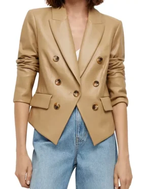 Hacks S04 Winnie Landell Brown Leather Blazer