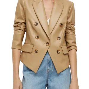 Hacks S04 Winnie Landell Brown Leather Blazer