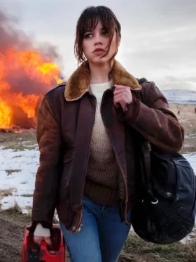 Hurry Up Tomorrow 2025 Jenna Ortega Leather Jacket