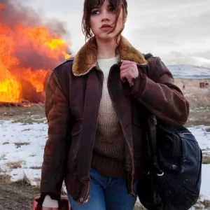 Hurry Up Tomorrow 2025 Jenna Ortega Leather Jacket