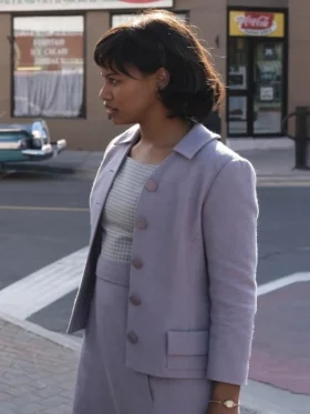 IT Welcome to Derry S01 Taylour Paige Purple Coat
