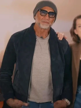 In the Lost Lands 2025 Dave Bautista Blue Bomber Jacket