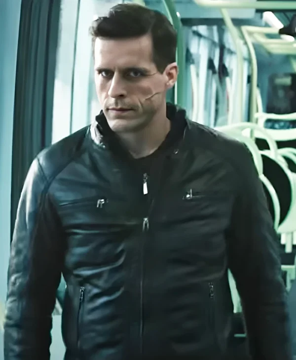 Last Bullet 2025 Quentin D'Hainaut Black Leather Jacket Front