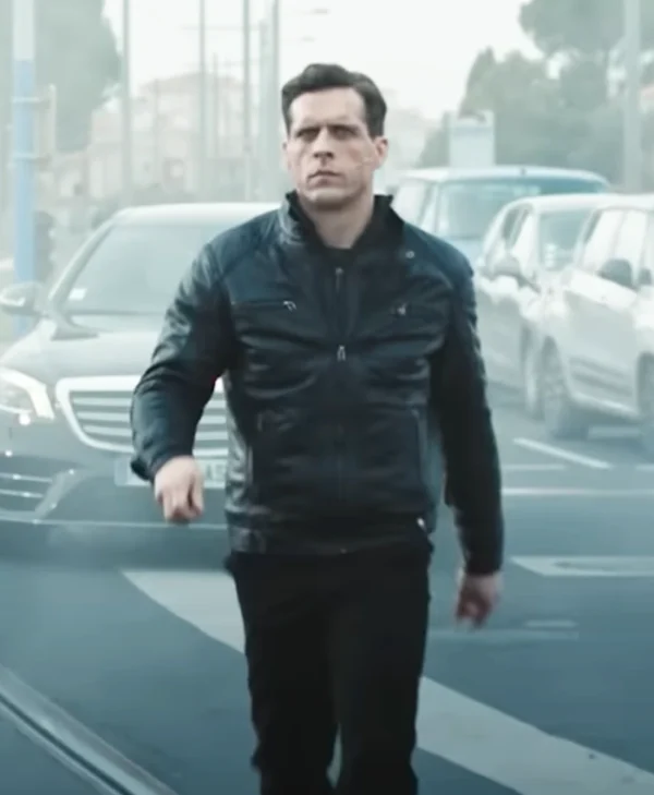 Last Bullet 2025 Quentin D'Hainaut Black Leather Jacket Back