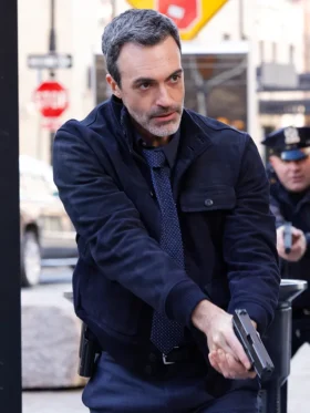 Law And Order S24 Reid Scott Blue Jacket Side