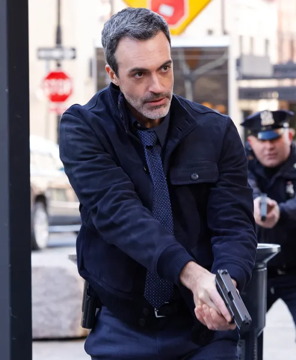 Law And Order S24 Reid Scott Blue Jacket Side