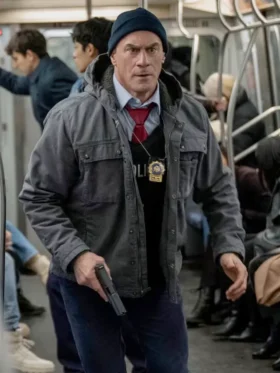 Law and Order Organized Crime S05 Elliot Stabler Grey Hooded Jacket