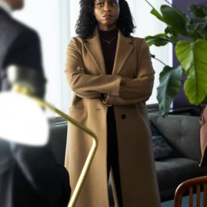Law and Order SVU S26 Aimé Donna Kelly Brown Wool Coat