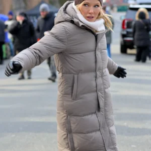 Law and Order SVU S26 Kelli Giddish Grey Coat Back